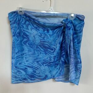 Elegant Ocean Blue Swim Sarong